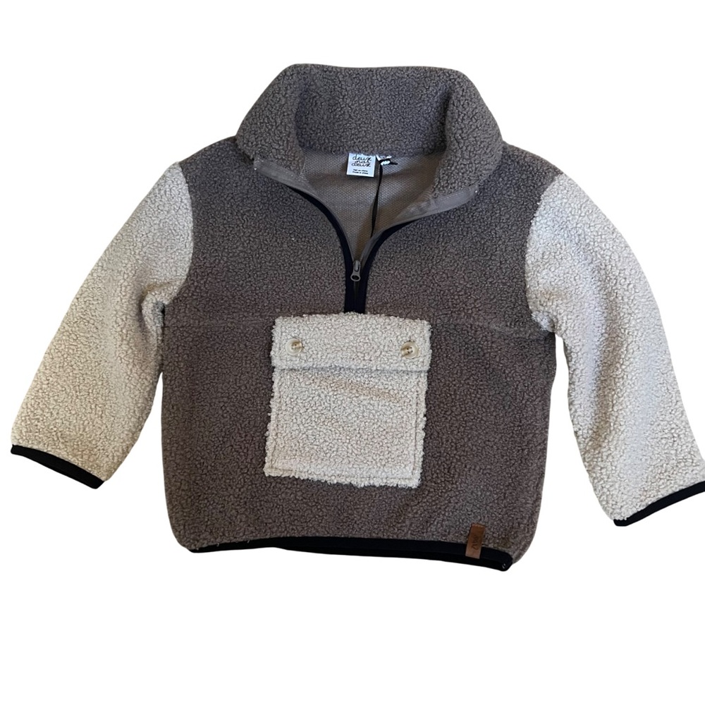 Deux par deux Sherpa 1/2 zip pullover